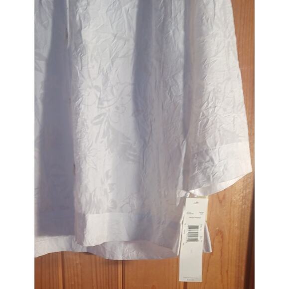 NWT Liz Claiborne White Button Up Tunic Top Pineapple Buttons Women's Small - Picture 4 of 7